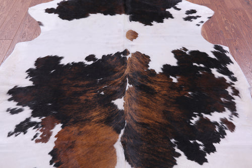 Tricolor Natural Cowhide Rug - Large 6'9
