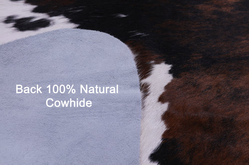 Tricolor Natural Cowhide Rug - Large 6'9