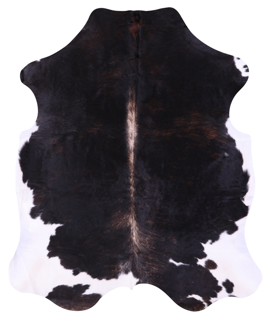 Dark Brindle Natural Cowhide Rug - Large 6'9"H x 5'7"W