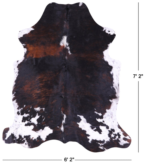 Tricolor Natural Cowhide Rug - X-Large 7'2