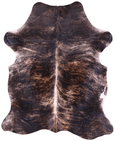 Dark Brindle Natural Cowhide Rug - X-Large 7'0"H x 5'9"W