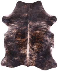 Thumbnail for Dark Brindle Natural Cowhide Rug - X-Large 7'0