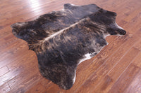 Thumbnail for Dark Brindle Natural Cowhide Rug - X-Large 7'0
