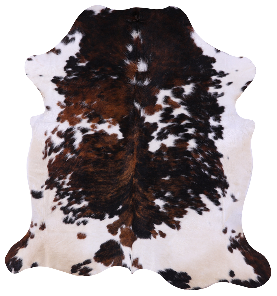 Tricolor Natural Cowhide Rug - Large 6'9"H x 6'3"W