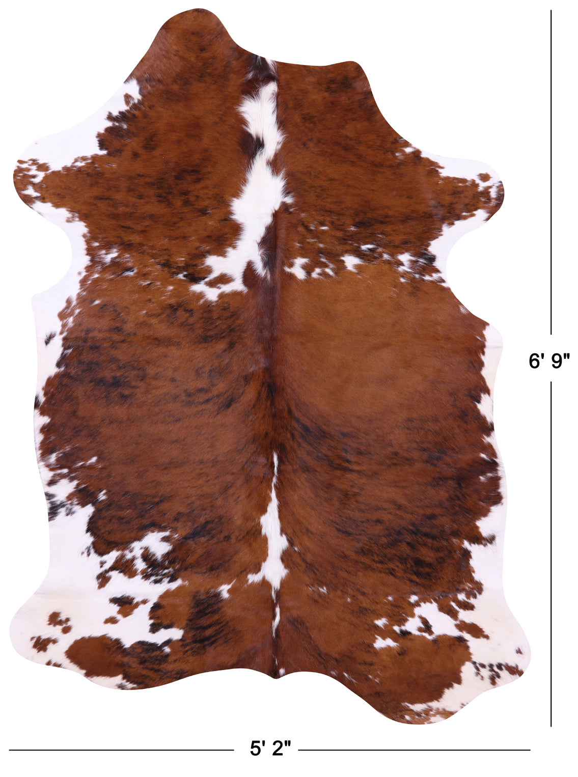 Brindle Natural Cowhide Rug - Large 6'9"H x 5'2"W