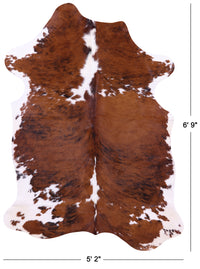 Thumbnail for Brindle Natural Cowhide Rug - Large 6'9