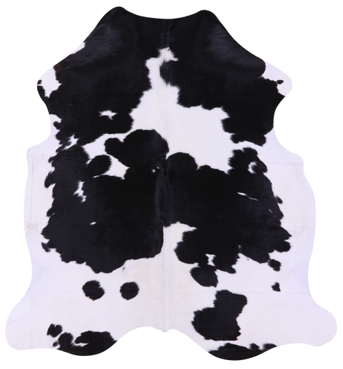 Black & White Natural Cowhide Rug - X-Large 7'0