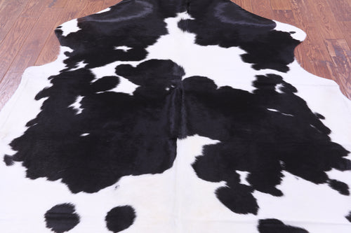 Black & White Natural Cowhide Rug - X-Large 7'0