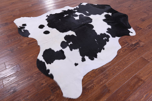 Black & White Natural Cowhide Rug - X-Large 7'0