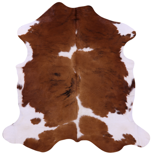 Brown & White Natural Cowhide Rug - X-Large 7'0