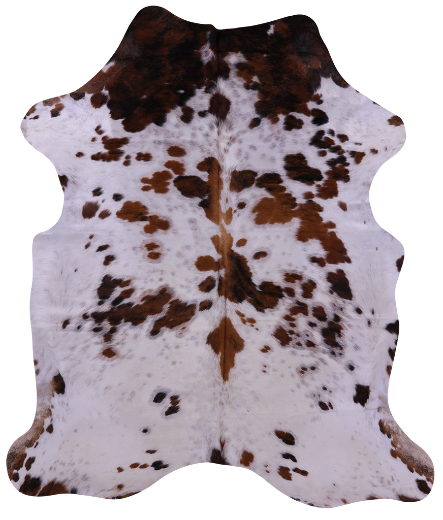 Salt & Pepper Natural Brown Cowhide Rug - X-Large 7'4"H x 6'3"W