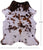 Salt & Pepper Natural Brown Cowhide Rug - X-Large 7'4"H x 6'3"W