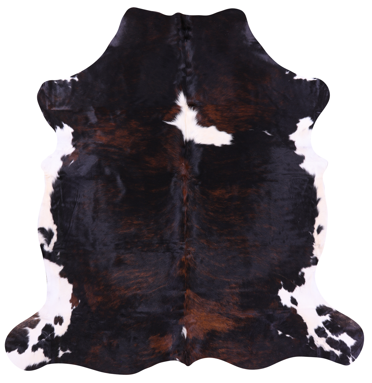 Tricolor Natural Cowhide Rug - XX-Large 7'11"H x 7'7"W