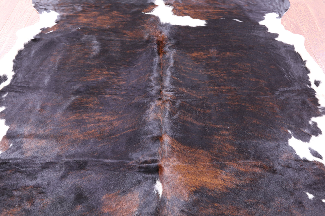 Tricolor Natural Cowhide Rug - XX-Large 7'11"H x 7'7"W