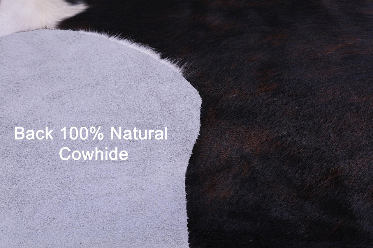 Tricolor Natural Cowhide Rug - XX-Large 7'11"H x 7'7"W