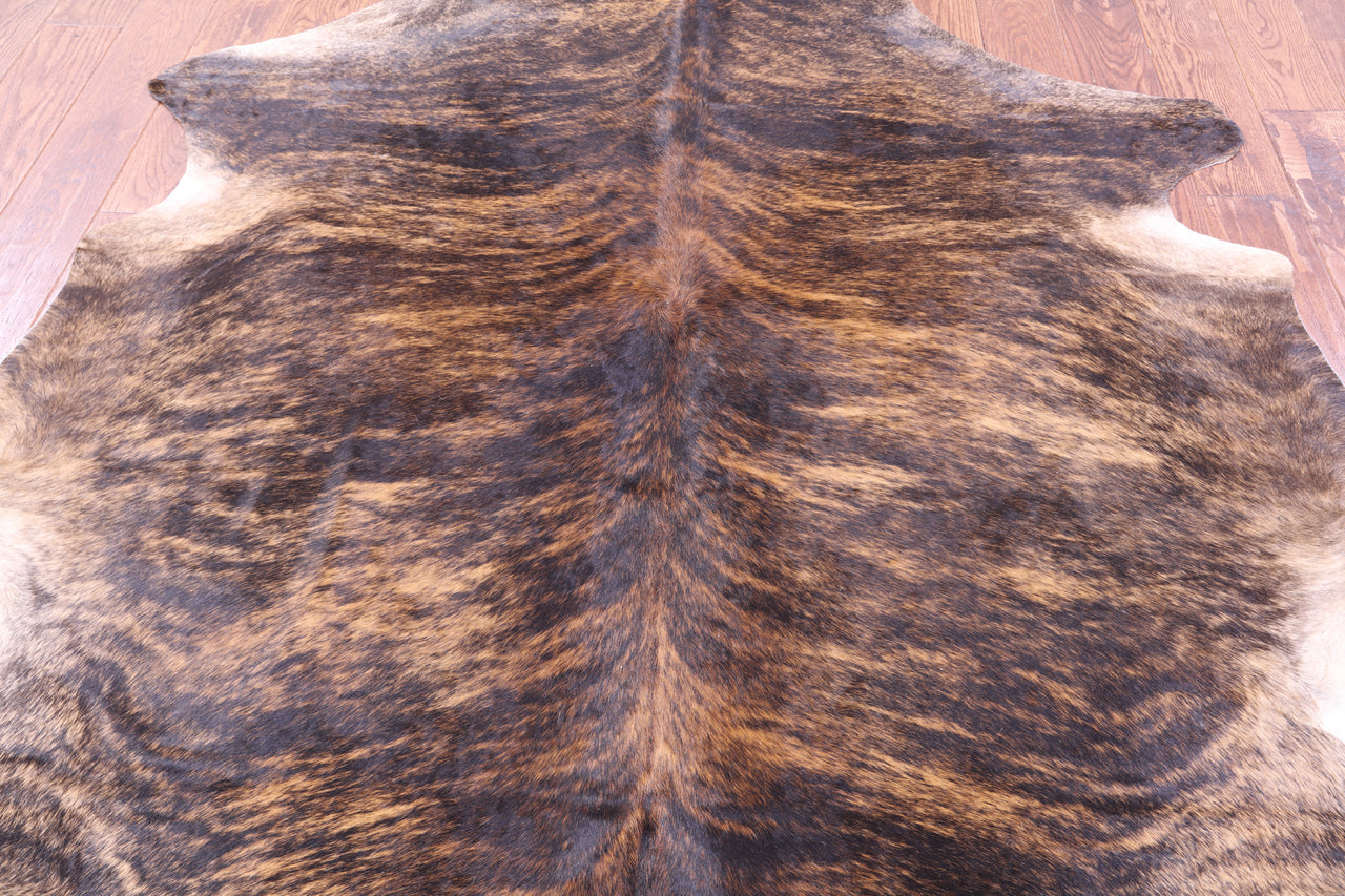 Brindle Natural Cowhide Rug - Large 6'10"H x 6'2"W