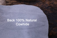 Thumbnail for Brindle Natural Cowhide Rug - Large 6'10