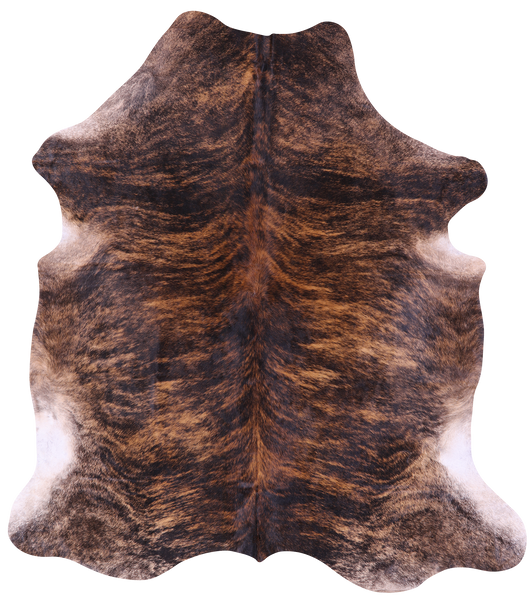 Brindle Natural Cowhide Rug - Large 6'10"H x 6'2"W