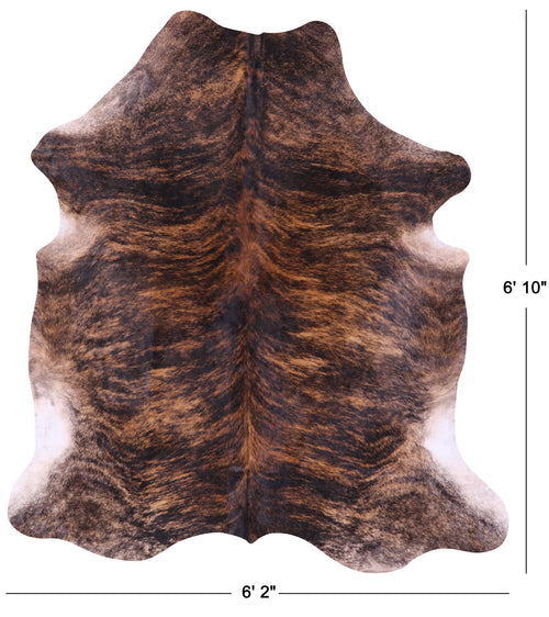 Brindle Natural Cowhide Rug - Large 6'10