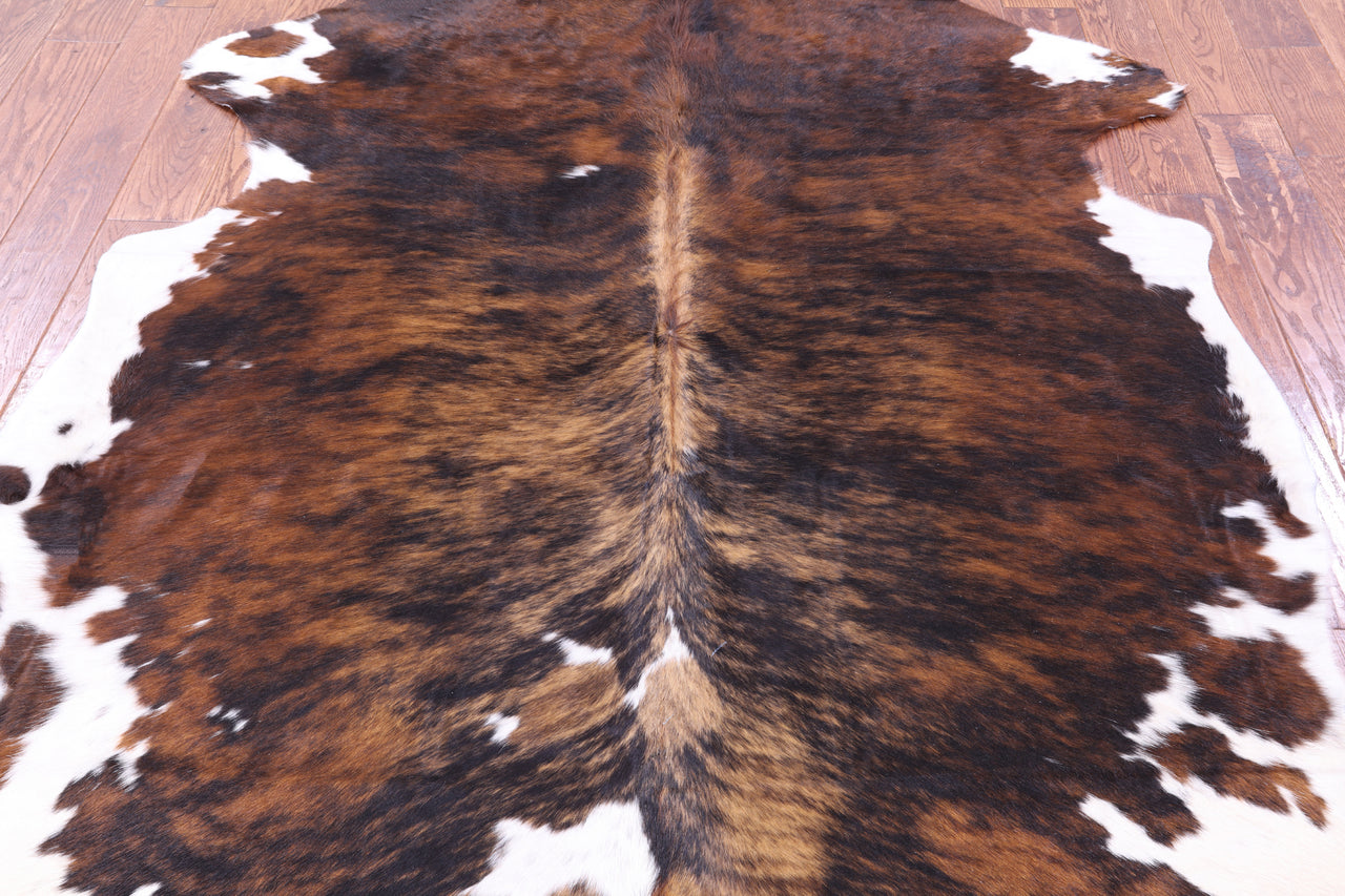 Brindle Natural Cowhide Rug - X-Large 7'4"H x 5'11"W