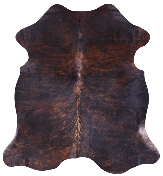 Dark Brindle Natural Cowhide Rug - Medium 6'2"H x 5'8"W