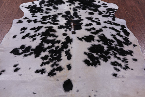Black Salt & Pepper Natural Cowhide Rug - X-Large 7'0