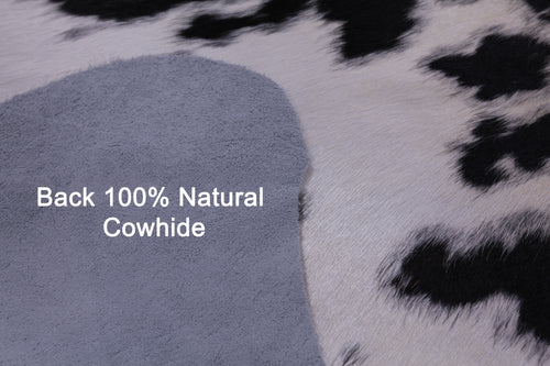 Black Salt & Pepper Natural Cowhide Rug - X-Large 7'0
