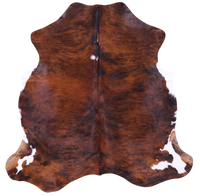 Thumbnail for Brindle Natural Cowhide Rug - Medium 6'0