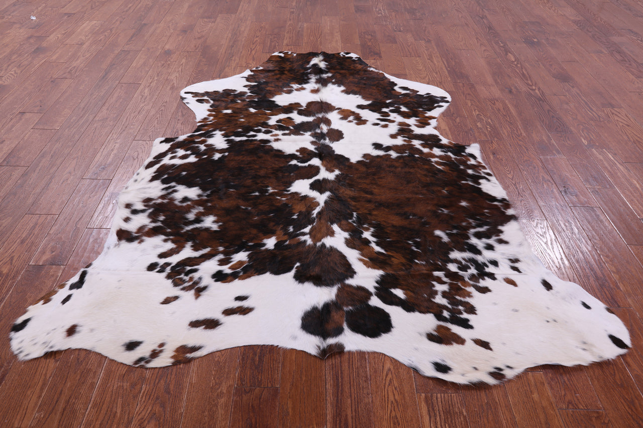 Tricolor Natural Cowhide Rug - XLarge 7'0"H x 6'3"W