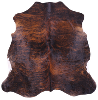 Thumbnail for Brindle Natural Cowhide Rug - Large 6'4