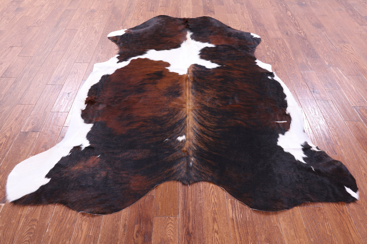 Tricolor Natural Cowhide Rug - XLarge 7'2"H x 6'5"W