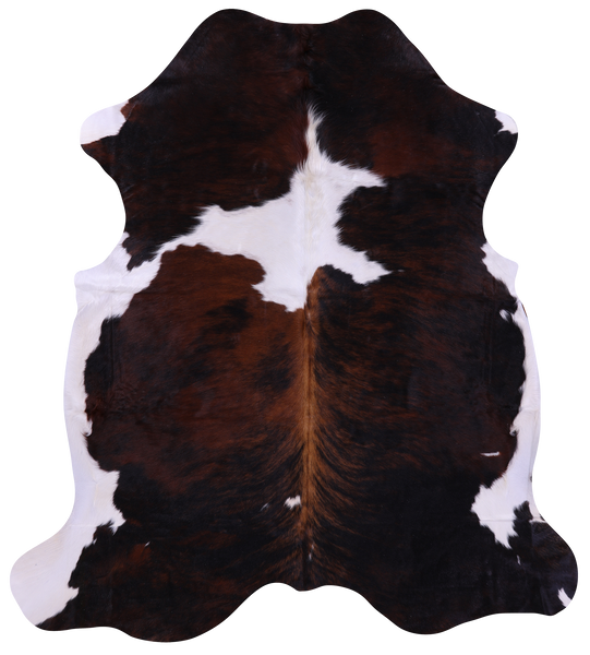 Tricolor Natural Cowhide Rug - XLarge 7'2"H x 6'5"W