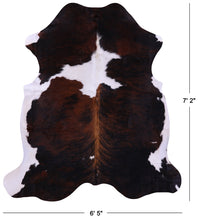 Thumbnail for Tricolor Natural Cowhide Rug - XLarge 7'2