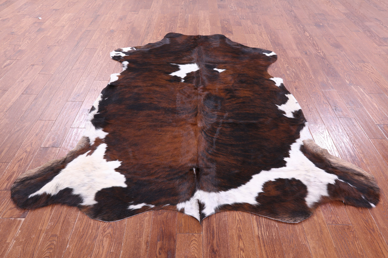 Tricolor Natural Cowhide Rug - XLarge 7'3"H x 6'9"W