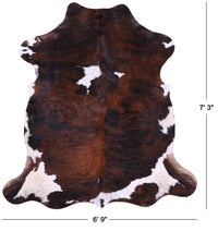 Thumbnail for Tricolor Natural Cowhide Rug - XLarge 7'3