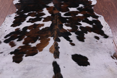 Tricolor Natural Cowhide Rug - Large 6'9