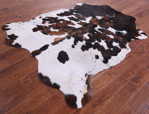 Tricolor Natural Cowhide Rug - Large 6'9