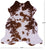 Brown & White Natural Cowhide Rug - Medium 6'0"H x 5'8"W
