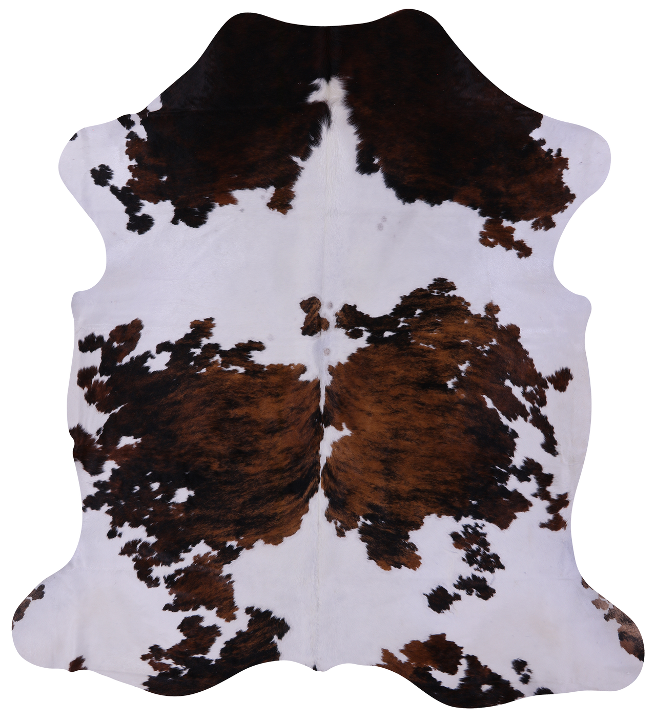 Tricolor Natural Cowhide Rug - XLarge 7'6"H x 6'9"W