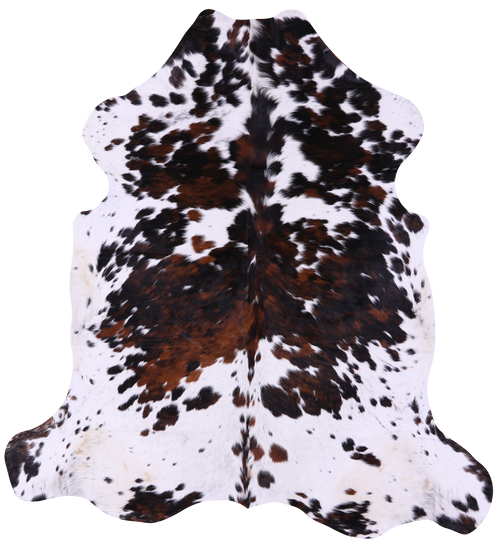 Salt & Pepper Natural Brown Cowhide Rug - XX-Large 7'9