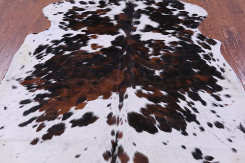 Salt & Pepper Natural Brown Cowhide Rug - XX-Large 7'9
