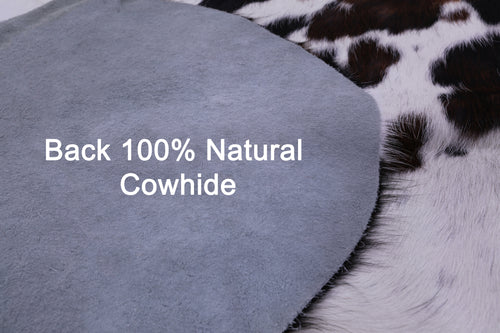 Salt & Pepper Natural Brown Cowhide Rug - XX-Large 7'9