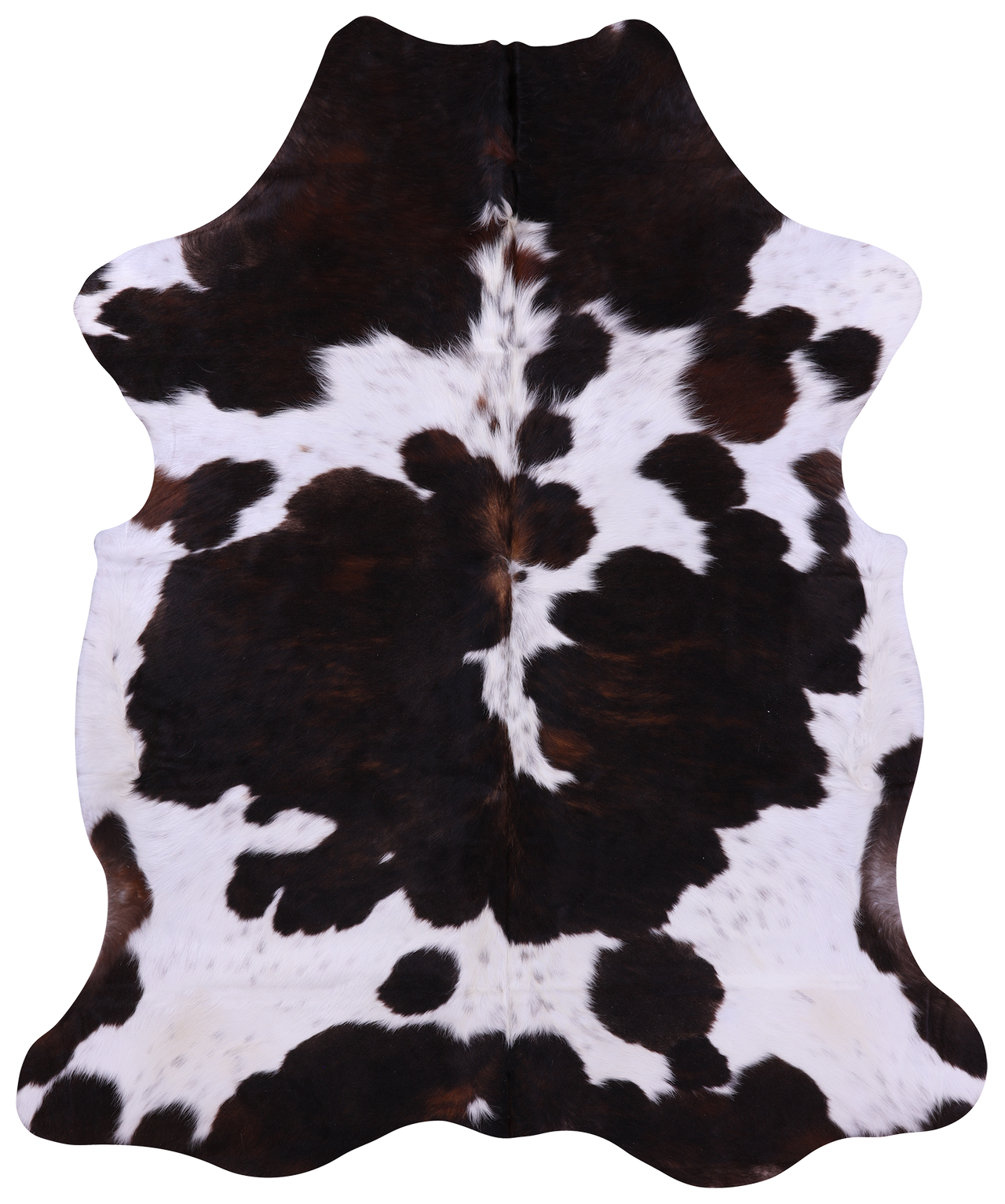 Tricolor Natural Cowhide Rug - XLarge 7'4"H x 6'0"W