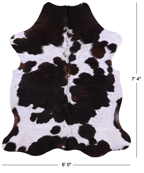 Tricolor Natural Cowhide Rug - X-Large 7'4