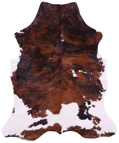 Tricolor Natural Cowhide Rug - XLarge 7'7"H x 6'4"W