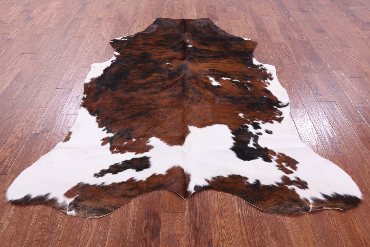 Tricolor Natural Cowhide Rug - XLarge 7'7"H x 6'4"W