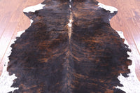 Thumbnail for Dark Brindle Natural Cowhide Rug - Large 6'6
