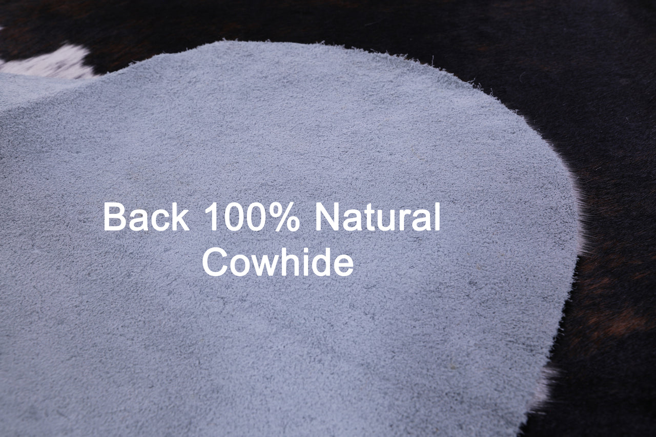 Dark Brindle Natural Cowhide Rug - Large 6'6"H x 5'7"W