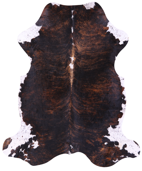 Dark Brindle Natural Cowhide Rug - Large 6'6"H x 5'7"W