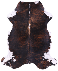 Thumbnail for Dark Brindle Natural Cowhide Rug - Large 6'6